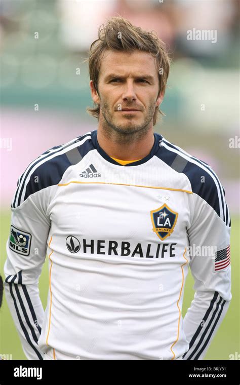 David Beckham Chivas Usa V Los Angeles Galaxy Football Match Carson Los