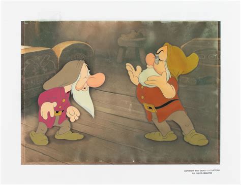 Original Walt Disney Production Cel On Courvoisier Background From Snow White And The Seven