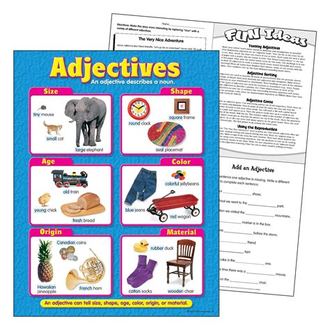 Adjectives Learning Chart Adjectives Life Learning Learning