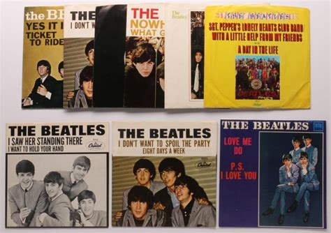 Sold Price A Collection Of Beatles 45 Rpm Records And Sleeves September 6 0119 10 00 Am Cdt