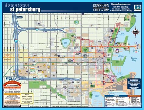 Map shows major landmarks, tourist places, roads, rails, airports, hotels, educational institutes. Map of St. Petersburg - TravelsMaps.Com