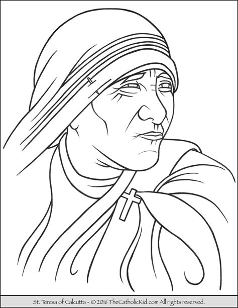 Free Printable Coloring Pages Of Mother Teresa Of Calcutta