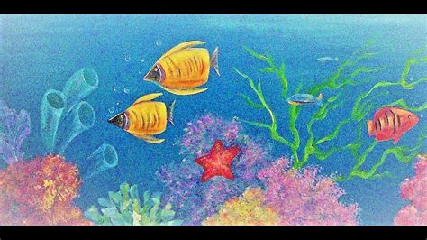 Ocean Coral Reef Acrylic Painting Tutorial Live Beginner