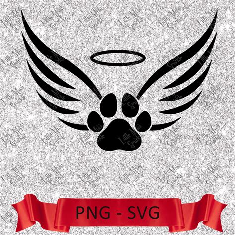 Angel Wing Dog Paw Svg Digital File Circut Cut File Etsy