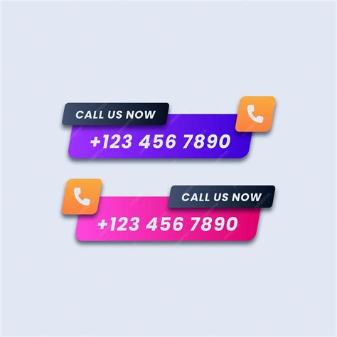 Premium Vector Colorful Call Us Now Buttons Banner