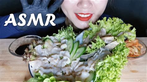 ASMR Raw Seafood MUKBANG Geoduck Sashimi YouTube