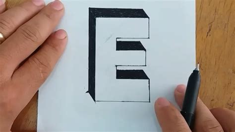 Como Desenhar A Letra E Em 3d Youtube