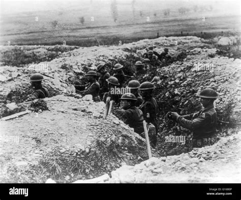 World War 1 Trench Warfare American Black And White Stock Photos