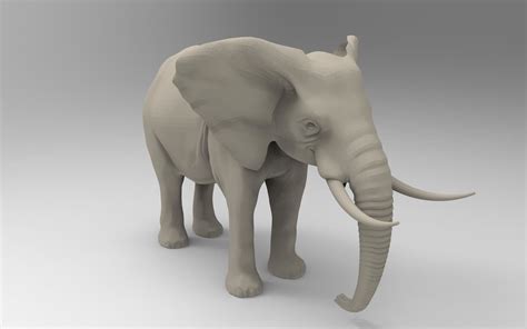 Elephant 3d Printable 3d Model 3d Printable Cgtrader