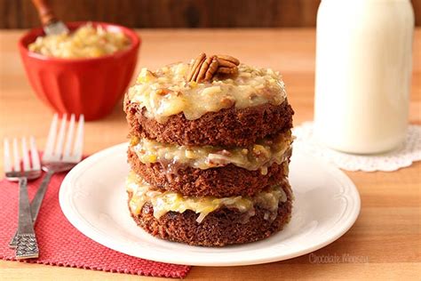 Sprinkle the toasted coconut over the ganache. Mini German Chocolate Cake For Two - Homemade In The Kitchen