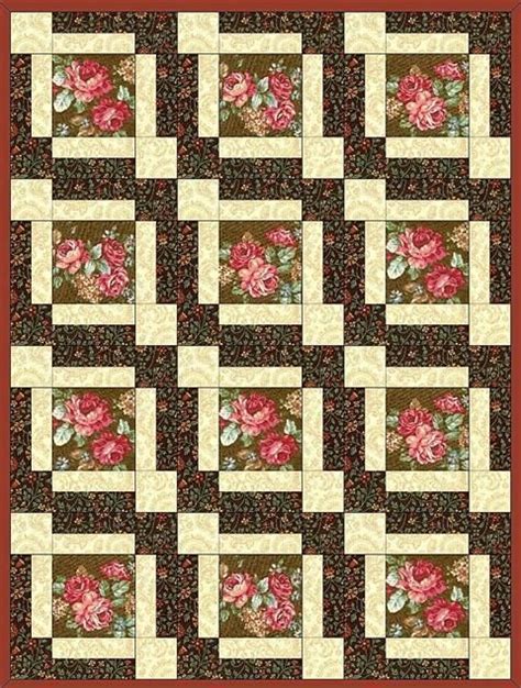Quilt Patterns For Med To Med Large Floral Printed Fabric Design