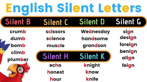 All Silent Letters In English From A To Z Perfect English
