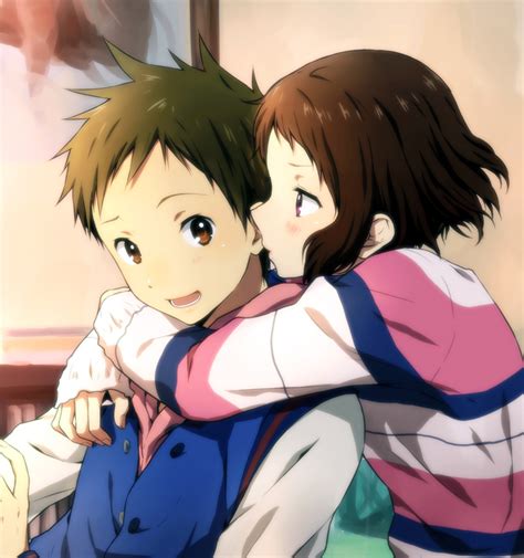 Safebooru 1boy 1girl Brown Eyes Brown Hair Fukube Satoshi Hyouka