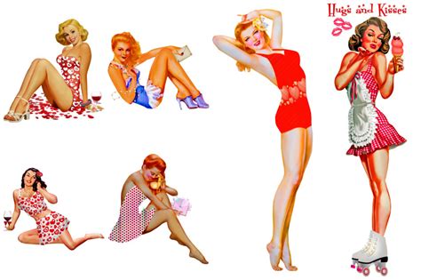 Valentine Pin Up Girls Clip Art By Me And Ameliè