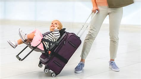 This Toddler Luggage Seat Attaches To Rolling Suitcases