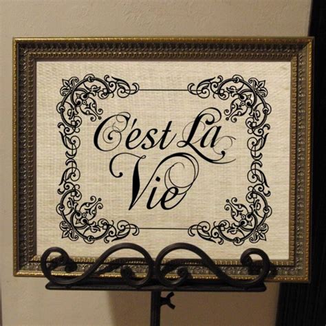 Cest La Vie French Thats Life Text Typography Word Digital Etsy