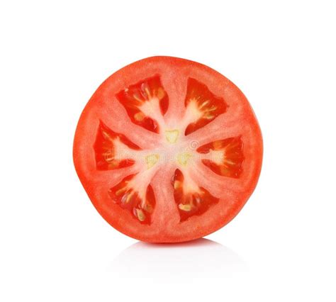 Tomato Slice Stock Photo Image Of Isolated Single Tomato 49443080