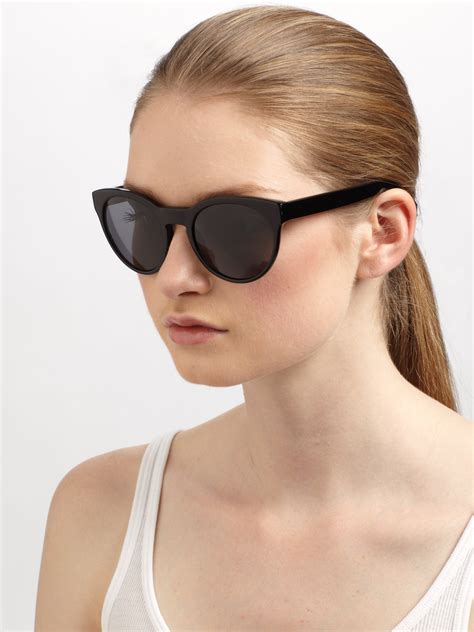 Lyst Oliver Peoples Alivia Oval Polarized Plastic Sunglasse In Black