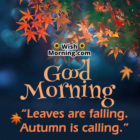 Autumn Morning Wishes Wish Morning