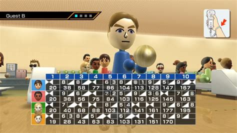 4 Guest Miis See Who Can Bowl The Best Wii Sports Youtube
