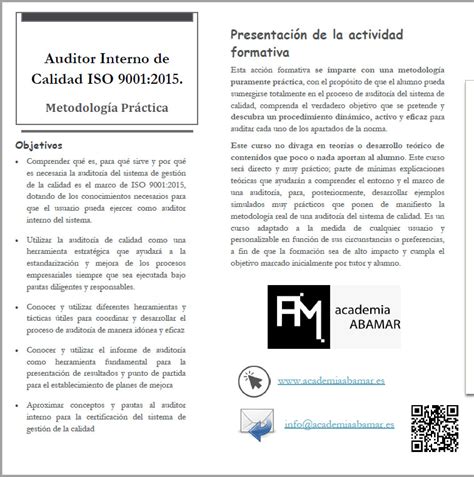 Auditor Interno De Calidad Iso 90012015 Metodología Práctica