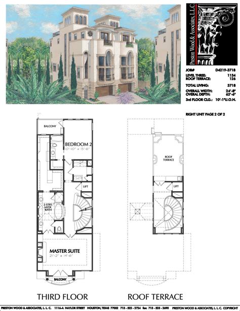 Urban Townhome Floor Plans, Town House Development, Row House Construc ...