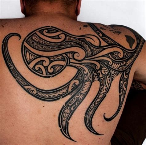 Tribal Octopus Tattoo By Kenny Brown Mainland Ink Tattooblend Octopus Tattoos Tribal