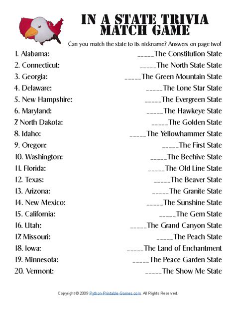 Hand out the first two pages of the printable and have participants mark their answers on it. Hottest Forth Of July Games | Independence day game, 4th of july games, July game