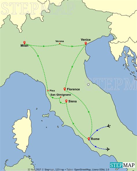 Stepmap Italy Landkarte Für Italien