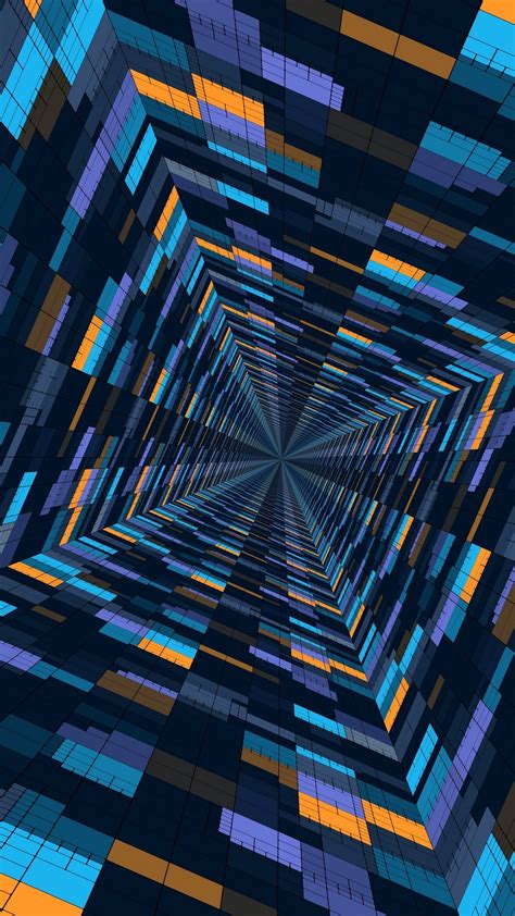 Blue Yellow Squares Geometric Shapes 4k Hd Geometric Wallpapers Hd