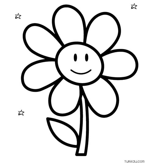Flower Coloring Pages For Kids Turkau