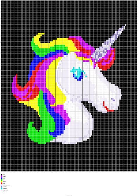 All versions are in one pdf so please scroll through until you find your language! Knit Rainbow Unicorn Chart, Knit Unicorn Chart Pattern ...