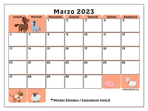Calendari Marzo 2023 Michel Zbinden It