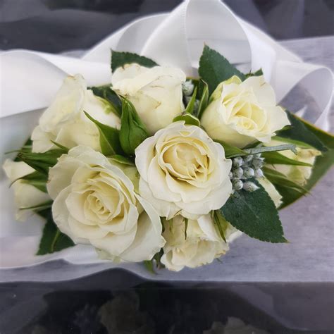 White Spray Rose Corsage Adelaide Hills Florist