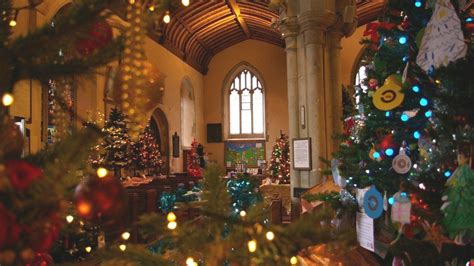 Christmas Tree Festivals Bring Sparkle To Churches Bbc News