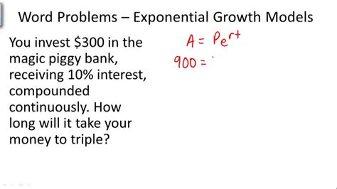 Exponential Growth Models Example 1 Video Algebra Ck 12