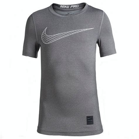 Nike Pro Kids Grey Short Sleeve Training Top Direct From Nike
