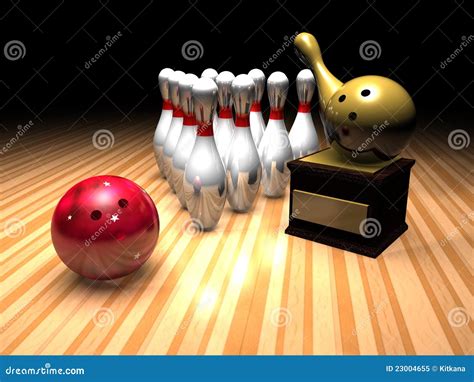 Ganador Del Bowling Stock De Ilustración Ilustración De Actividad
