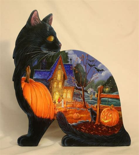 Pin By Dawn Southall On Cool Catz Halloween Painting Black Cat