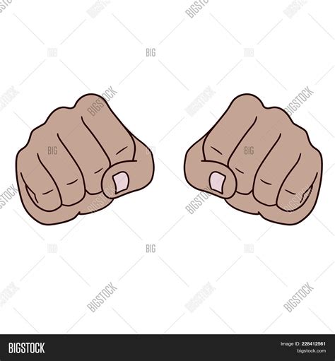 This Two Fists Front Vector Photo Free Trial Bigstock