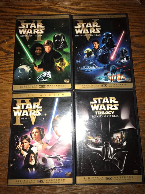Vintage Star Wars Trilogy Dvd Set Star Wars Movies Star Wars Dvd