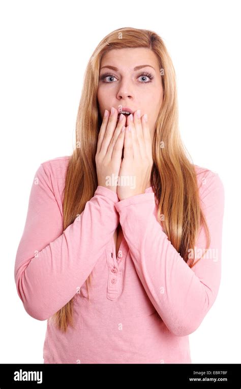 Astonished Shock Woman Isolated Hi Res Stock Photography And Images Alamy