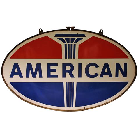 1950s Double Sided Gas Porcelain Sign American At 1stdibs