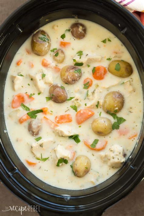 The ultimate quick and easy chicken stew. Slow Cooker Garlic Parmesan Chicken Stew Recipe