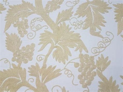 Drapery fabric and upholstery fabric. Lucky Off White Base With Beige Embroidery Home Furnishing ...