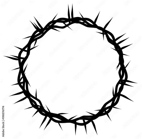 Crown Of Thorns Easter Religious Symbol Of Christianity Hand Drawn
