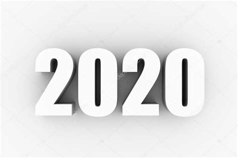 Text New Year 2020 White — Stock Photo © jrp_studio #244518650