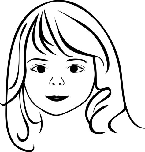 Download Girl Line Art Face Royalty Free Vector Graphic Pixabay