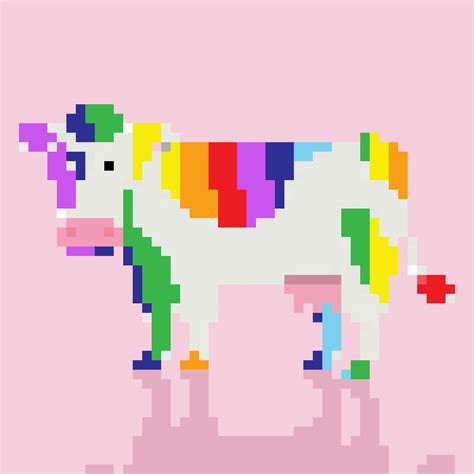 Nft Crypto Pixel Art Unicorn Rainbow Non Fungible Teen Sticker By
