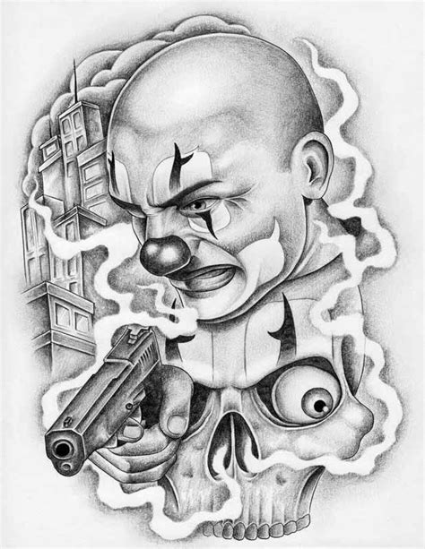 Clown Face Tattoos Prison Style